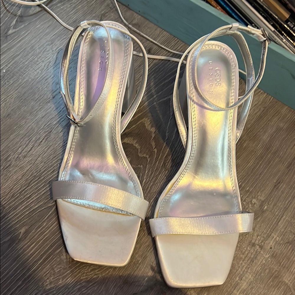Iridescent Strappy Sandals